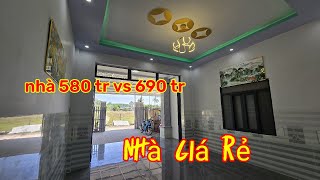 Nhà giá rẻ 580tr và 690tr ngay khu dân cư mua nhà đón Tết