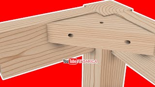 Kavelalı ayak kayıt birleştirme ve köşe takozu.(wood joint techniques)