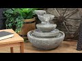 sunnydaze 5 tier mosaic marvel outdoor water fountain feature 22 inch xca 625