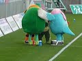 20100328サガン鳥栖対愛媛fcのマスコット達（試合前）