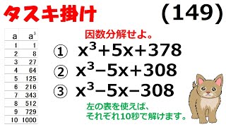 ３次式の因数分解　2022年10月23日