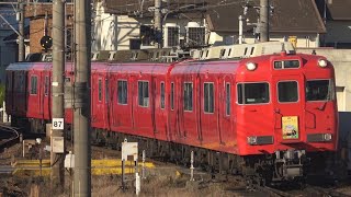 また新しい板を掲出！名鉄6000系 6008F  (とよかわ参歩2023板掲出編成) 大江入線\u0026発車シーン (警笛付き)