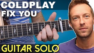 Fix You | Coldplay | EASY SOLO | Guitar Lesson | On-Screen TAB