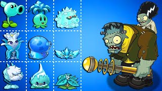 Halloween Gargantuar VS All ICE Plants (Pvz2 Gargantuar) - Plants vs Zombies 2