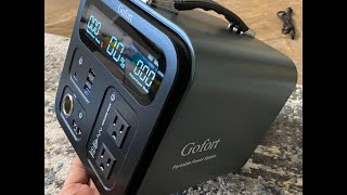 GOFORT Portable Power Station with 600W (Peak 1000W) 110V AC Outlets, QC3.0 & TypeC 45W!