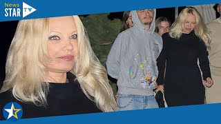 Pamela Anderson is sleek in a black dress as she and son Brandon Thomas Lee dine at Nobu Malibu 5180