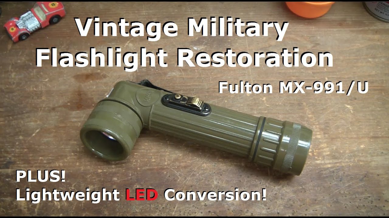 Military Flashlight Restoration MX-991/U - YouTube