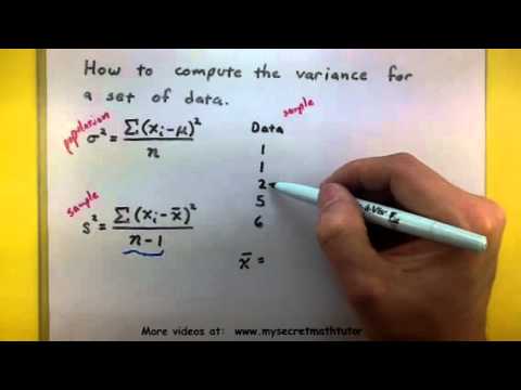 Statistics - Find the variance Statistics - Find the variance