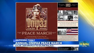 Annual 'Onipa'a Peach March honoring Hawaiian tradition and Queen Lili'uokalani