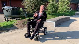 How to use the LITH-TECH SMART CHAIR 1 / 1 XL electric folding wheelchair......in a skate park!