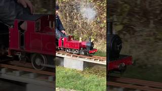 Miniature steam train in action! 🚂 #miniaturerailway #steamtrain #modelengineering