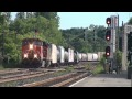 cn u0026 via trains at brockville 23 june 2015