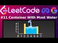 [Animated] LeetCode 11 Container With Most Water | Blind 75 | Two Pointer Technique