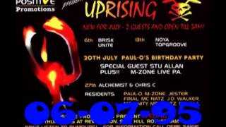 Dj M-Zone Uprising 06 07 95 Very Rare Very Good