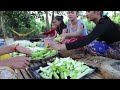 wow 30 kg mango fruit with shrimp paste recipe in my village