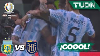 ¡QUÉ PASE DE MESSI! Gol de argentina | Argentina 0-0 Ecuador | Copa América 2021 | 4tos final | TUDN