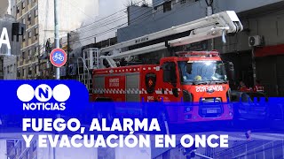 FUEGO, ALARMA y EVACUACIÓN en ONCE - Telefe Noticias