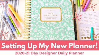 Setting Up My NEW 2020- 21 Planner: Day Designer Academic Year Daily Planner