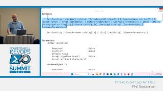 Parsing Event Logs for FREE by Phil Bossman