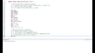 Java Tutorial: Naming Convention (camelCase)