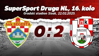 SAŽETAK | HNK SEGESTA - NK BJELOVAR 0:2 (SuperSport Druga NL, 16. kolo, 2024/25)