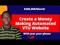 How to Create an Automated VTU Website // Make Money Online 2022