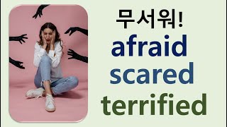 Q5 English 어휘 Lesson 169 (두려운 - afraid, scared, terrified)