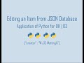 Editing an Item in a JSON database in Python (Application of Python for DH | 03)