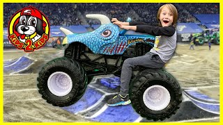 Monster Jam Trucks COME ALIVE! 🦖 DINOSAUR Downhill Race (Jurassic Attack, Mega Wrex \u0026 Motosaurus)