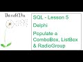 SQL Lesson 5 - Populate a ComboBox