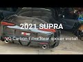 VQ Carbon Fiber rear spoiler install, 2021 SUPRA