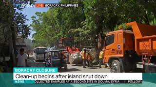 Philippines starts clean-up in Boracay island