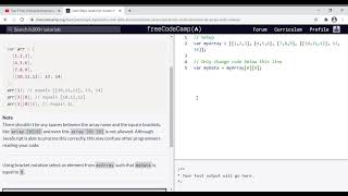 42 - Learn Basic JavaScript Access Multi Dimensional Arrays With Indexes