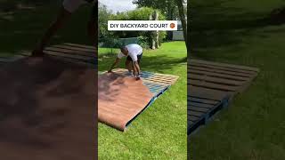 DIY Backyard Basketball Court 🏀 #MotivatedByMylan | Mini Court made out of wooden pallets