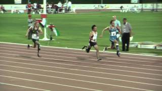 義足　走る 2011 IWAS(UAE Sharjah) M T44 100m Final Daisuke Fuzishima