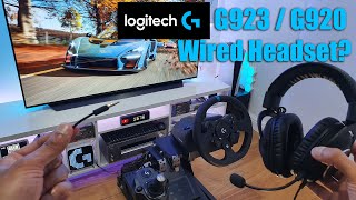 Logitech G923 / G920 for Xbox | How to Connect a Wired Gaming Headset