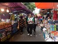 [4K] Walk around MRT Bang Khae Station exploring bustling street stalls and market on the evening