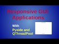 Creating GUI threads with Python PySide 6 and QThreadPool