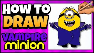 How to Draw a Vampire Minion | Halloween Art for Kids | Guided Drawing