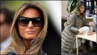 USUK News A right Fashionista! Melania meets with navy families in Alaska HD