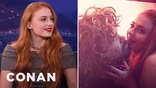 Sophie Turner Got Caught Licking A Tyrion Mask | CONAN on TBS
