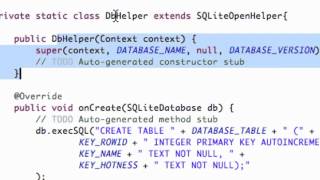 Android Application Development Tutorial 115 Opening SQLite database to write