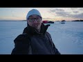 ice fishing for 12 hours in a blizzard