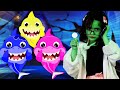 Five Little Zombie Shark | Little Poppy Tales Kids Songs and Nursery Rhymes