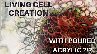 I Put LIVING Cells In Acrylic Art! #fluidacrylics #swipetechnique #dutchpourpainting