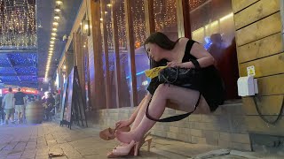 街拍廣州酒吧街迷人夜生活，午夜裡的小姐姐為誰哭泣？Bar street，Nightlife，China girl，4k China walk，Guangzhou city