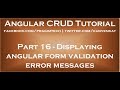 Displaying angular form validation error messages
