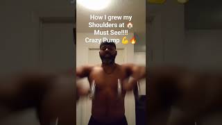 How I grew my Shoulders at 🏠!!!!   Support Channel|Cash App $24Win totalfitnesshealthwellness