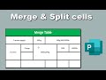 How to merge and split table cells in Microsoft Publisher