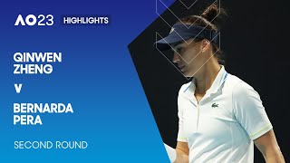 Qinwen Zheng v Bernarda Pera Highlights | Australian Open 2023 Second Round